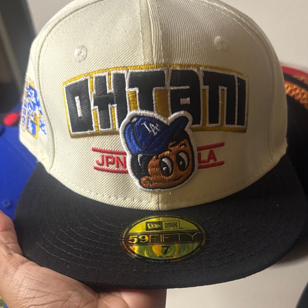 New Era Cream & Black OHTEAM Embroidered Fitted Hat